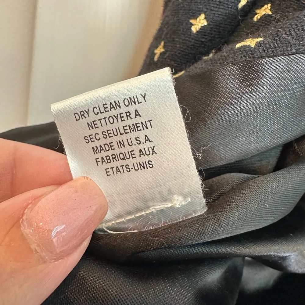 Vintage An Original Milly of New York Wool Silk Cashmere Stargazer Skirt Size 6 Black - Image 12