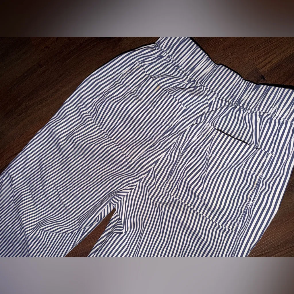 Everlane The Easy Blue
Striped Pants $100 2 cotton elastic waist 
Casual winter - Image 8