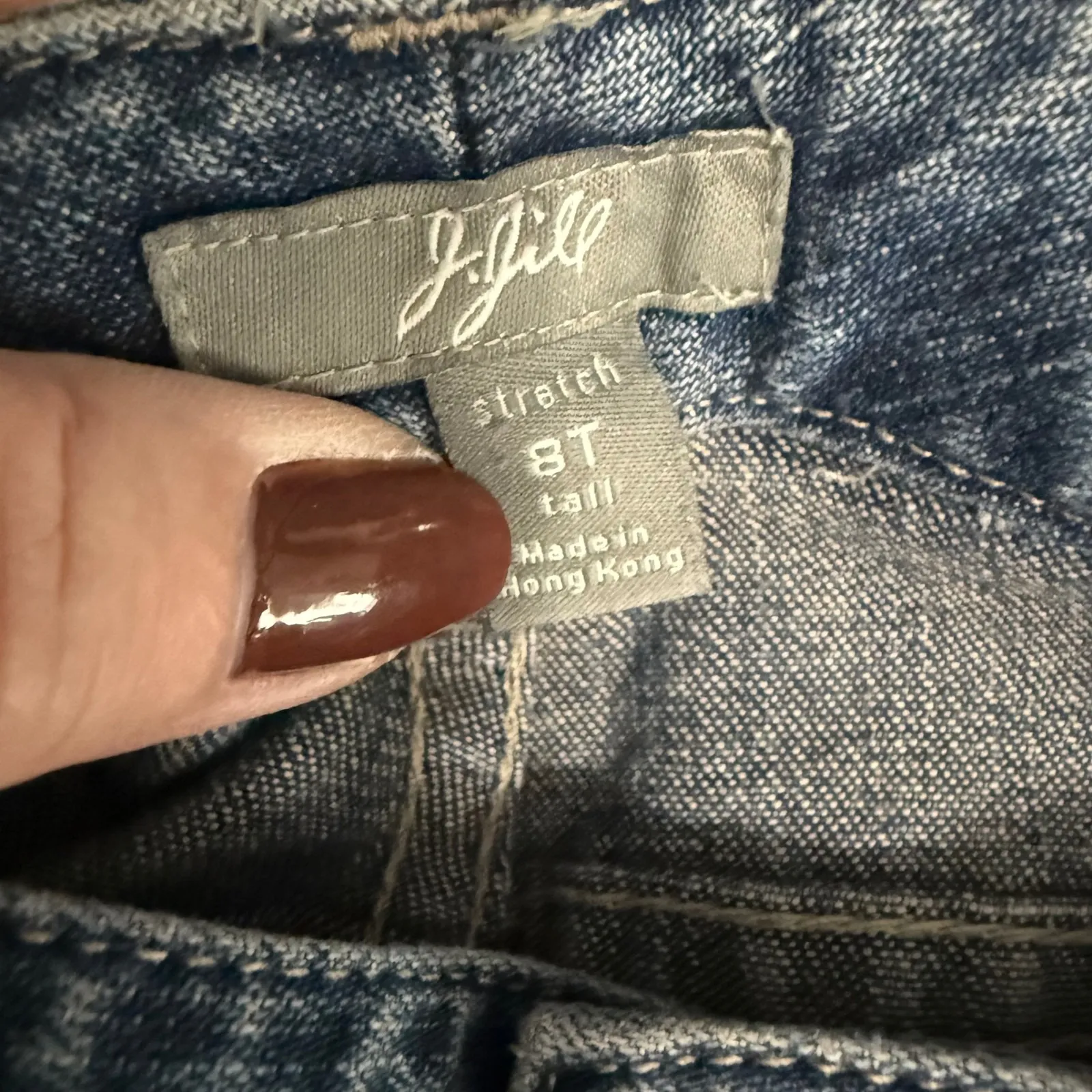 J Jill Stretch Denim Cropped Cuffed Jeans Blue Womens 8T Tall - Image 7