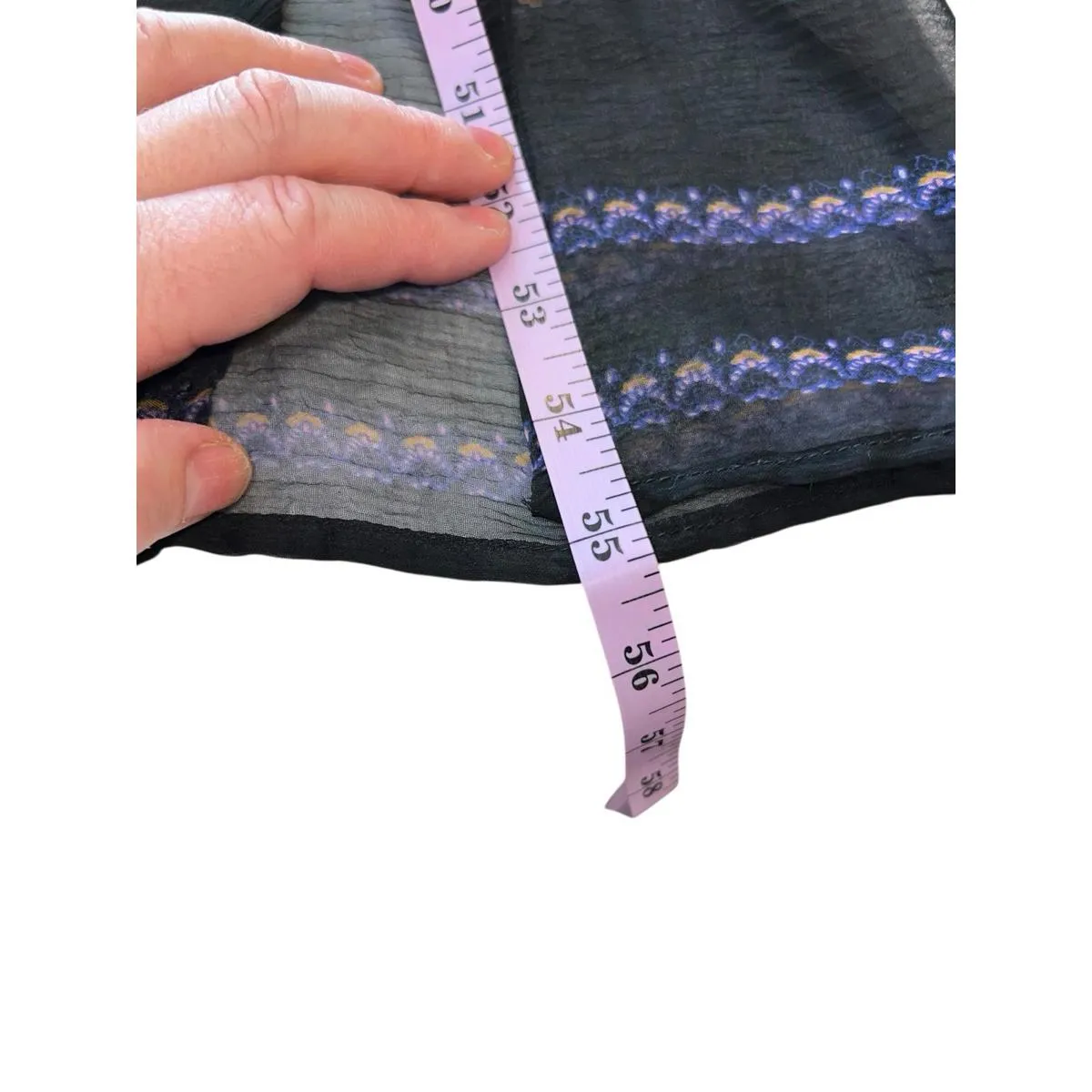 Ecote Urban Outfitters Purple Black Boho Sheer Maxi Dress M - Image 13