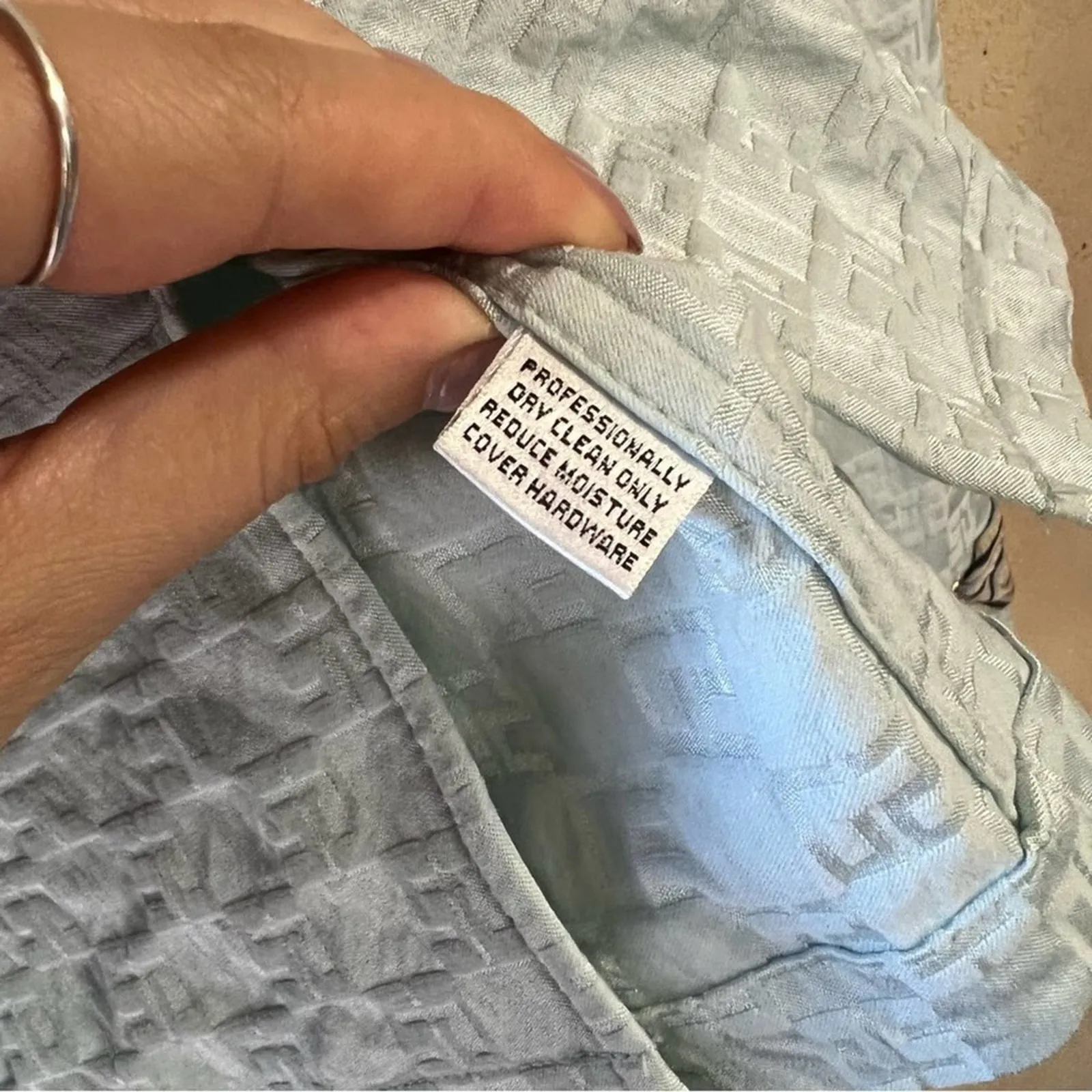 St. John  Sport light blue embossed logo zip up jacket blazer - Image 5