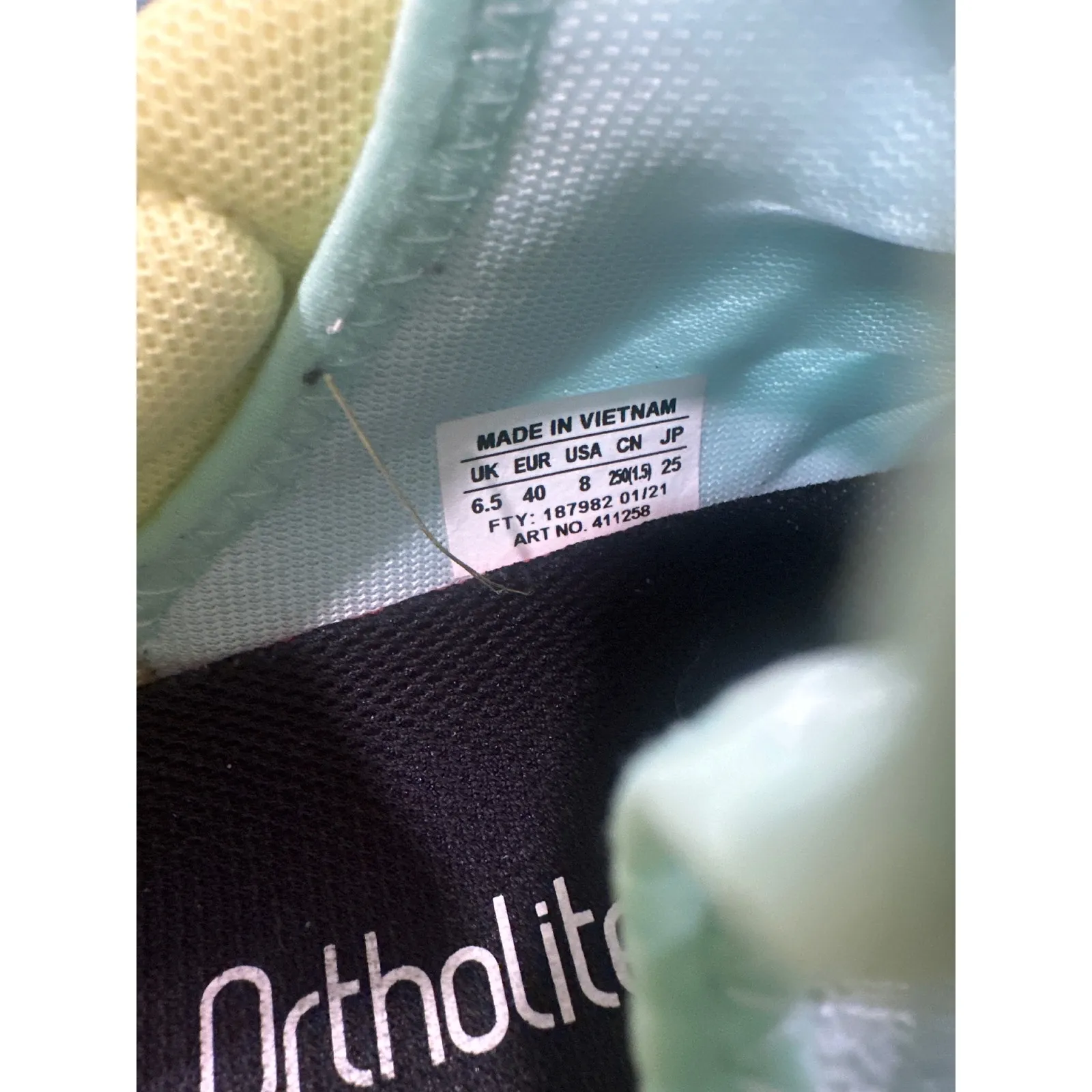 Salomon Women's predict 2 Running Shoes Aqua Blue Yellow Size 8 Ortholite Trail - Image 3