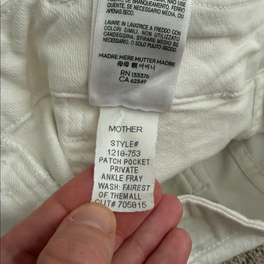 MOTHER Denim Shorts White Size 24 - Image 5