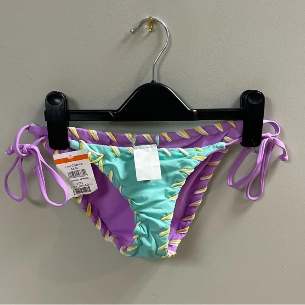 Becca Camille Side Tie Reversible Bikini Bottoms X Small New with Tags - Image 2