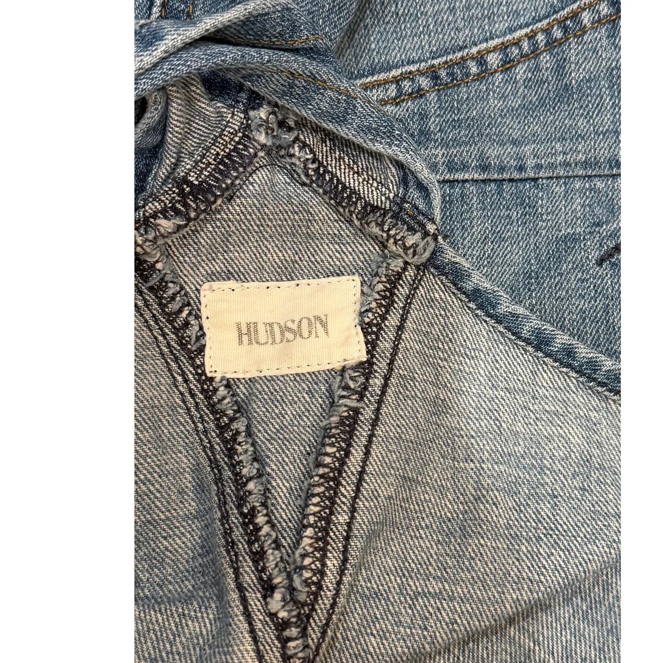 Hudson Denim Florence Shortalls Womens Small Blue Casual Jean Overalls Summer - Image 8