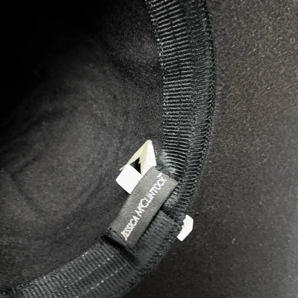 Jessica McClintock Slouchy Black Felt Hat - Image 8