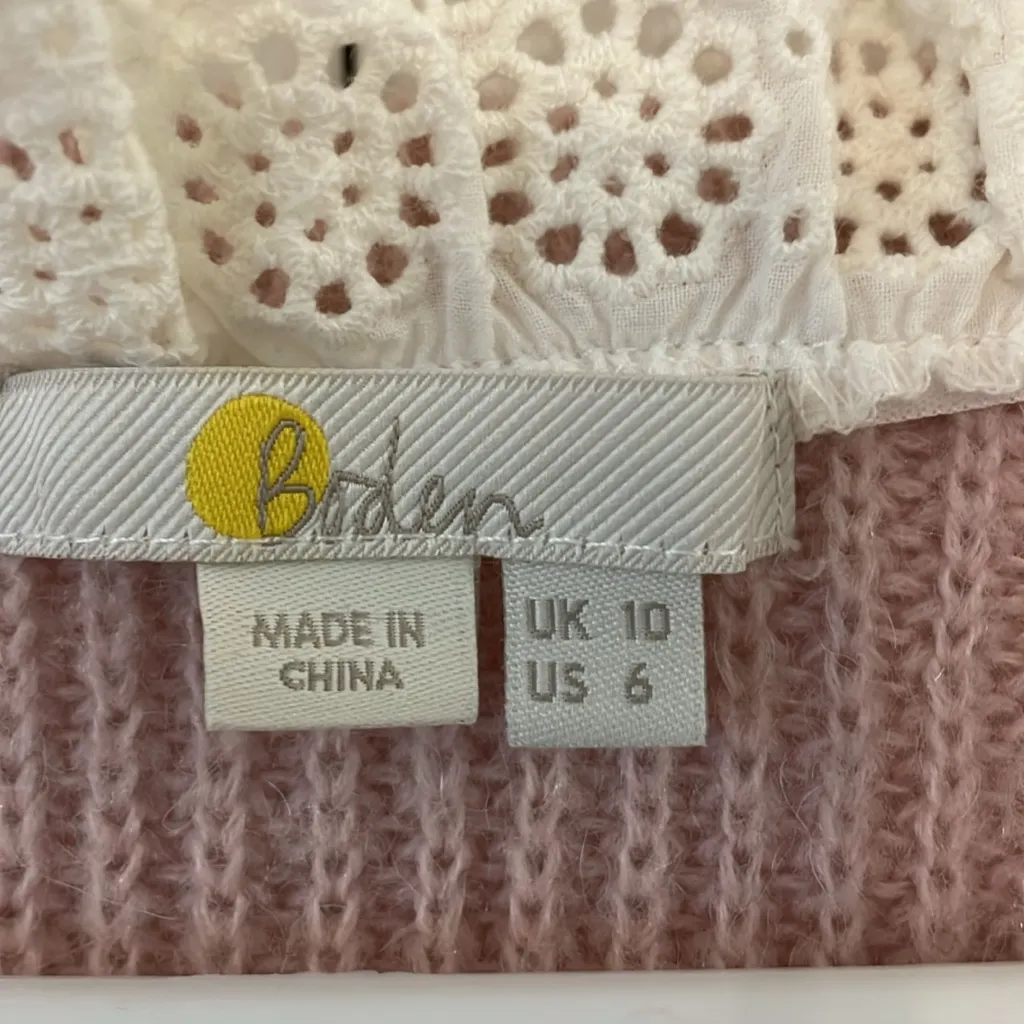 Boden pink fluffy ribbed mixed sweater US 6 EUC 🥰 - Image 5