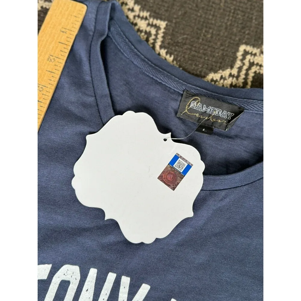 Penn State Nittany Lions Gameday Couture Tunic Navy Size Large Cotton Navy Blue - Image 9