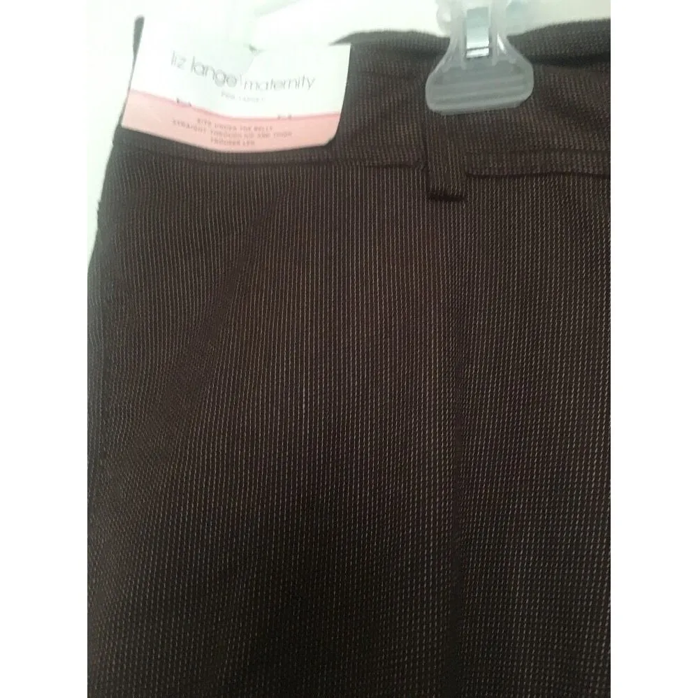 Liz Lange Maternity Women's Plaid Casual Dress Pants Cuffed Size 12 Multi-Color - Image 3