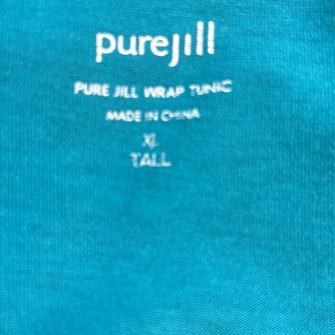 J Jill Womens Wrap Tunic Top Size XL Tall‎ Basic Everyday Essential Simple Comfy Blue - Image 5