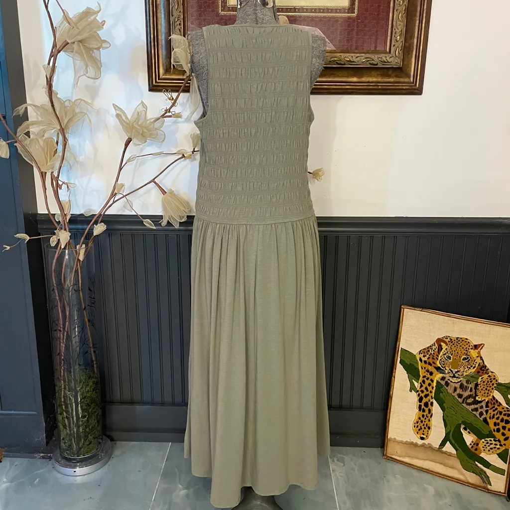 NWT Universal Thread Olive Green A Line Smocked Tank Dress - Sz XXL 💚🎀 - Image 8