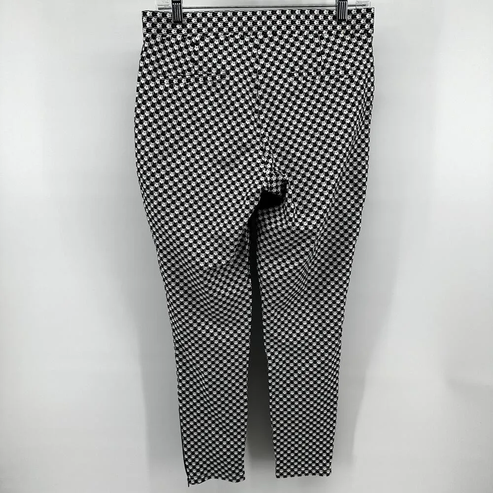 Betabrand Catstooth Pencil Dress Cigarette Wrinkle Resistant Black White M - Image 5