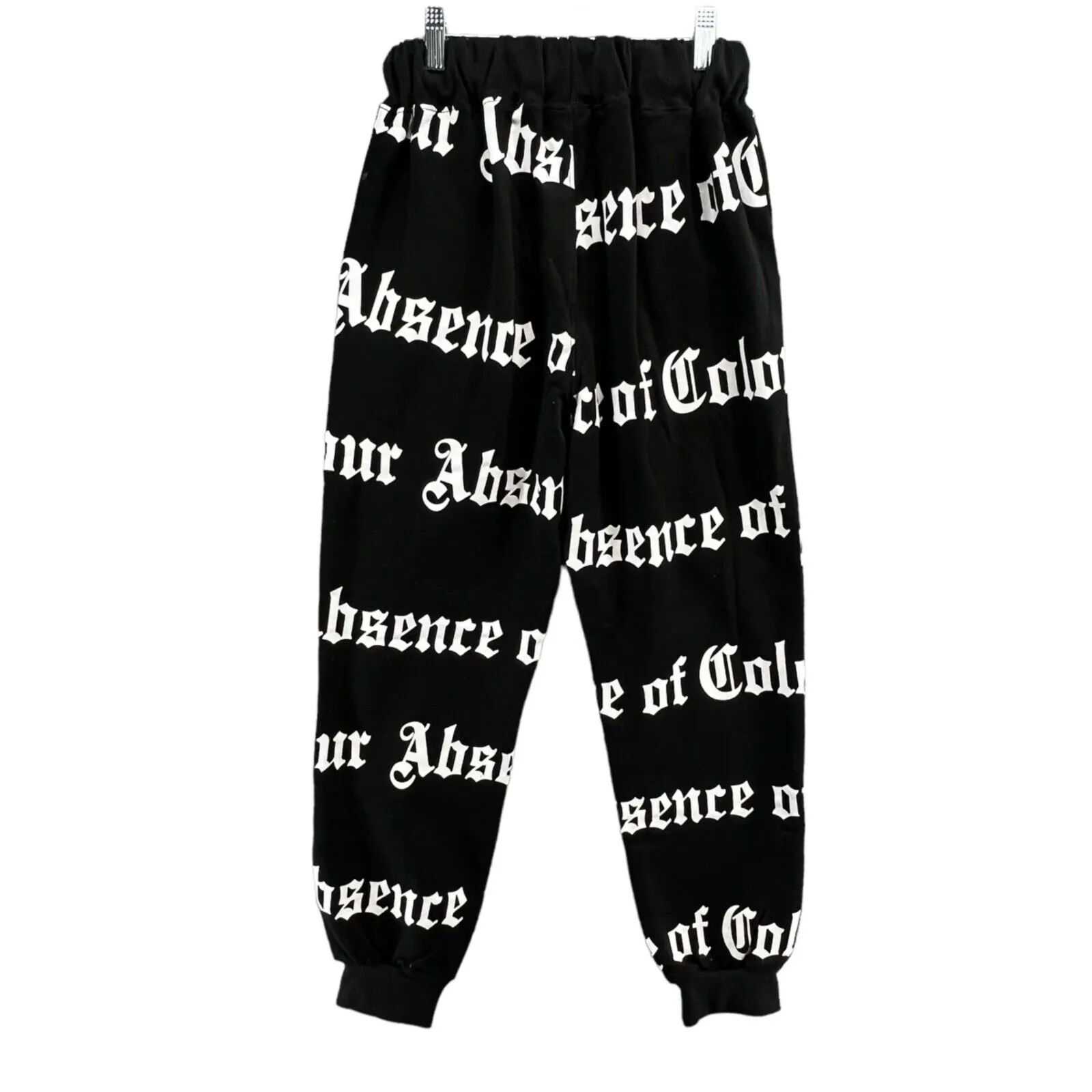 Absence Of Colour Pants Womens XS Roma Jogger Sweatpants Spellout Streetwear NEW Black - Image 6