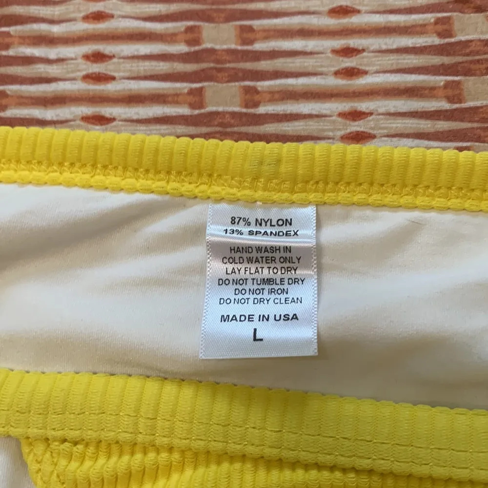 Los Angeles Apparel swim bottoms bathing suit pool beach summer yoga yellow - Image 3