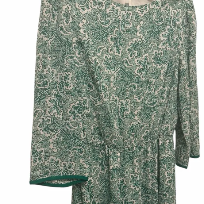 BODEN Dolly Dress in Paisley Print Green size 6 Long - Image 5