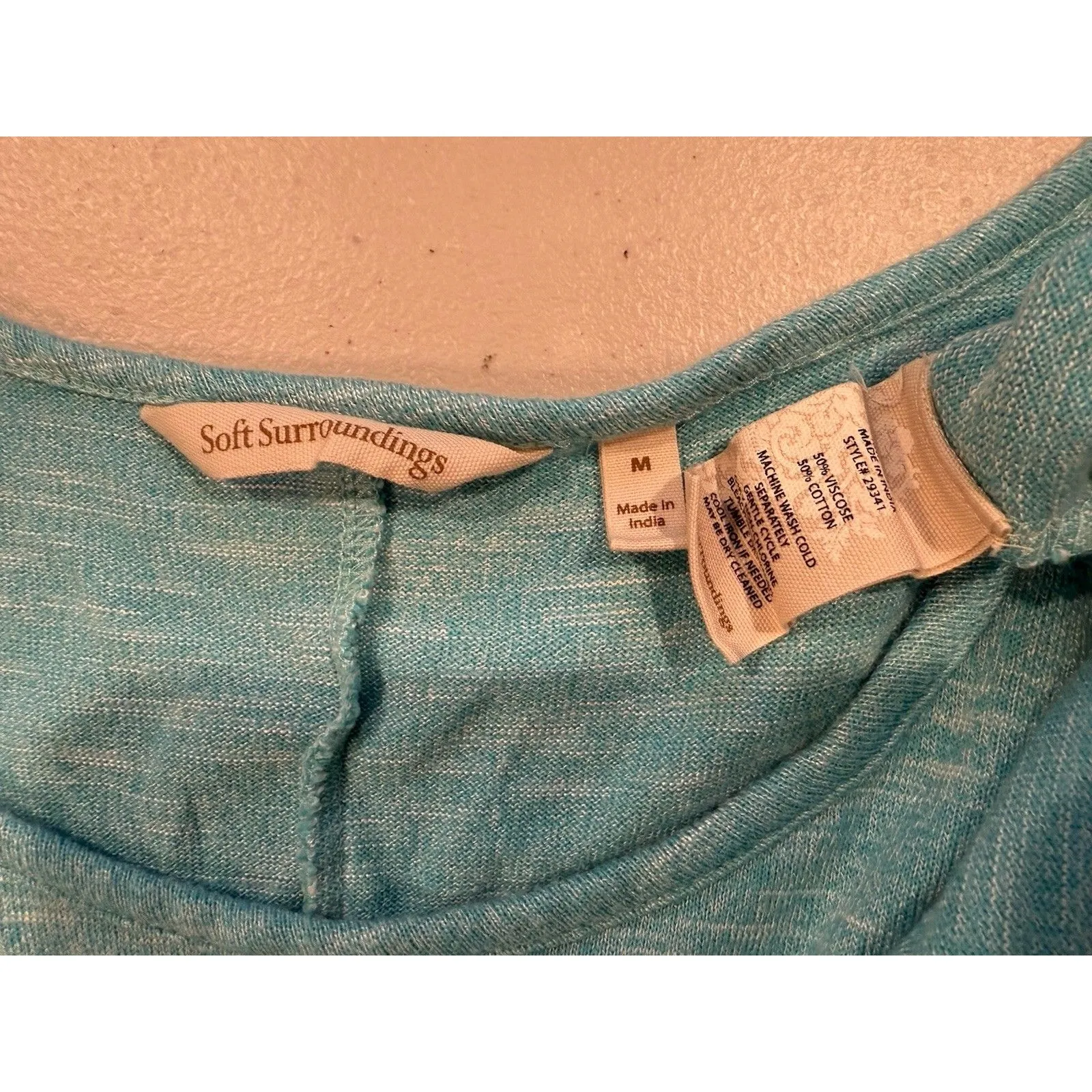 Soft Surroundings Maxi Dress Womens Medium Cold Shoulder Pockets Travel Casual - Image 4