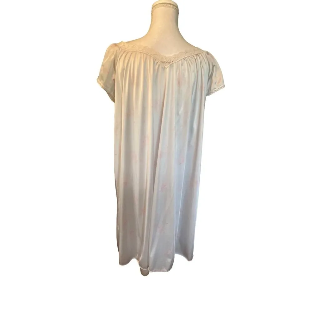 Vintage Miss Elaine Nightgown and Matching Robe Womens L Used Some Wear Size L - Image 4