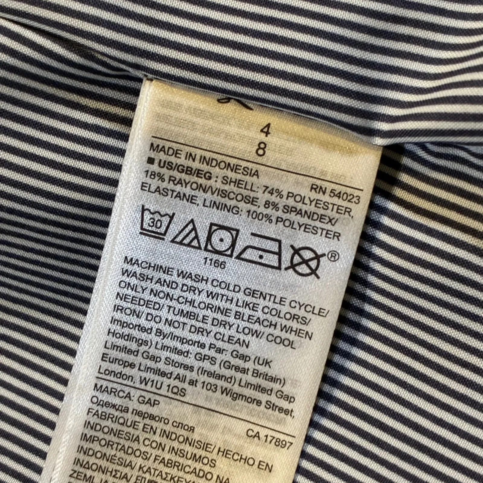 EUC GAP Womens 4 Black One Button Blazer Career Office Jacket - Image 6