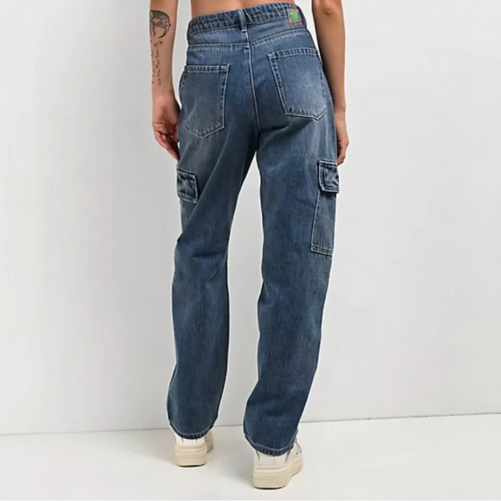 Empyre Tori Porkchop Pocket Cargo Skate Jeans Blue Colorway Size 4 - Image 6