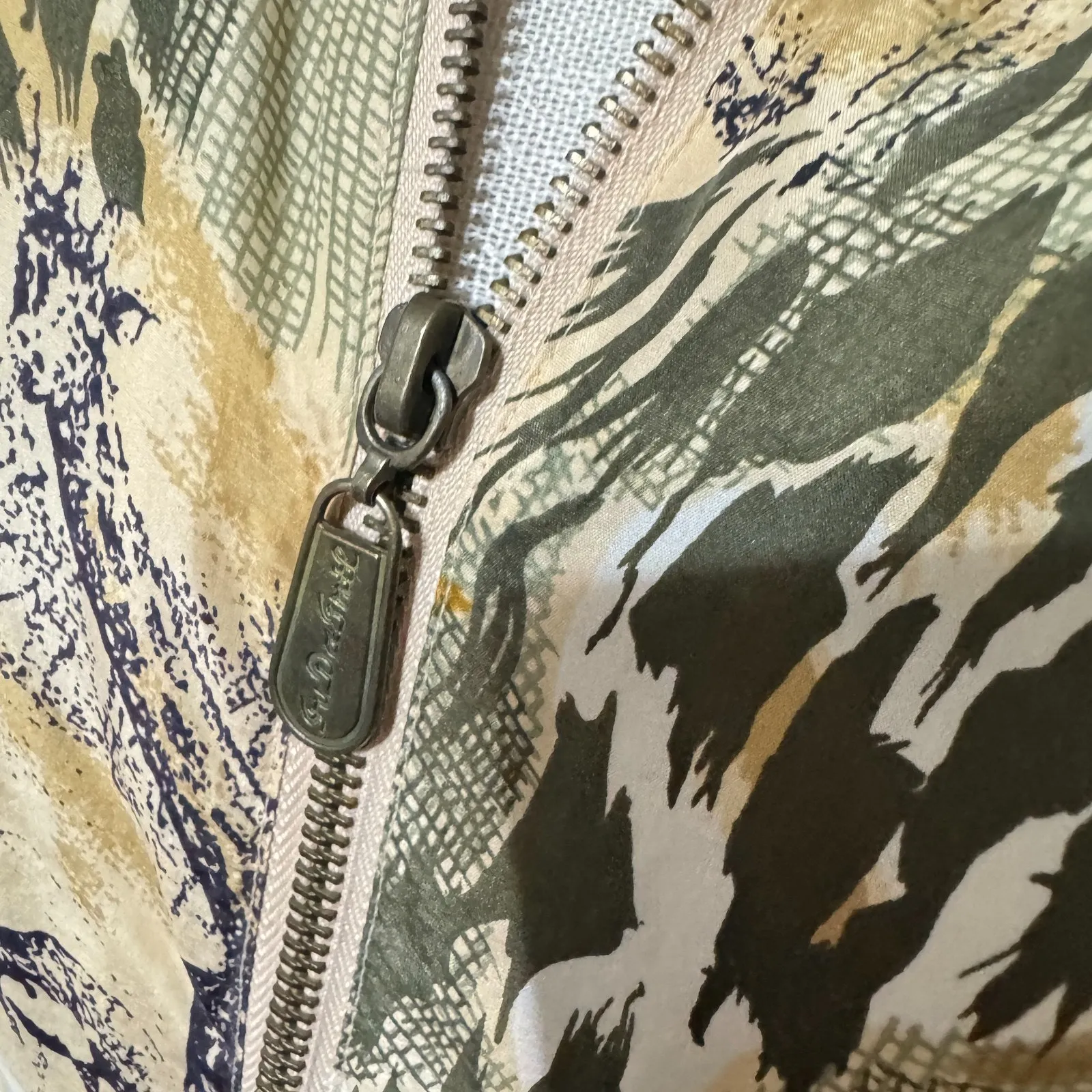 Petite Sophisticate Silk Jacket Womens PS Safari Jungle Print bomber full zip - Image 3