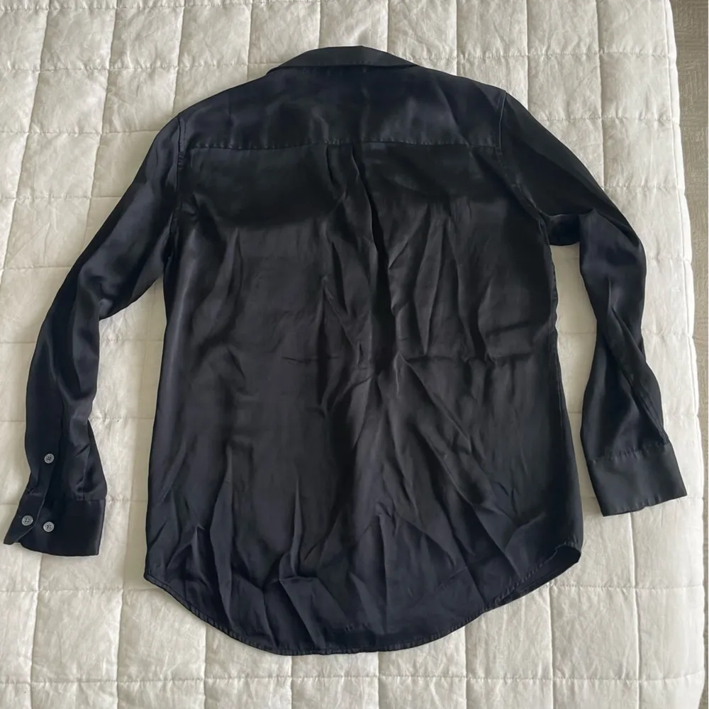 Equipment Black Silk Button-Up Shirt - Image 4