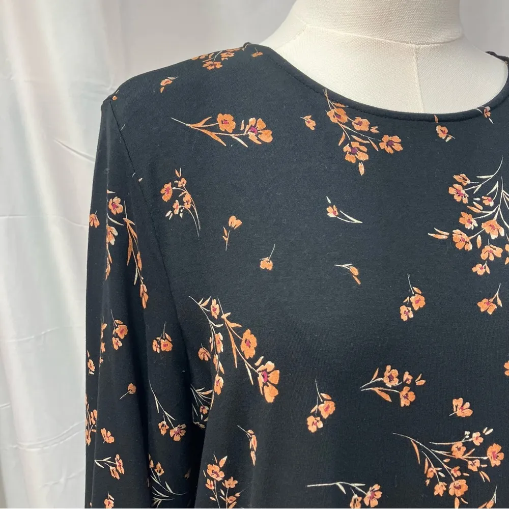 J. Jill Wearever Collection Floral Tunic Top Boho Spring Classic Soft Womens M - Image 3