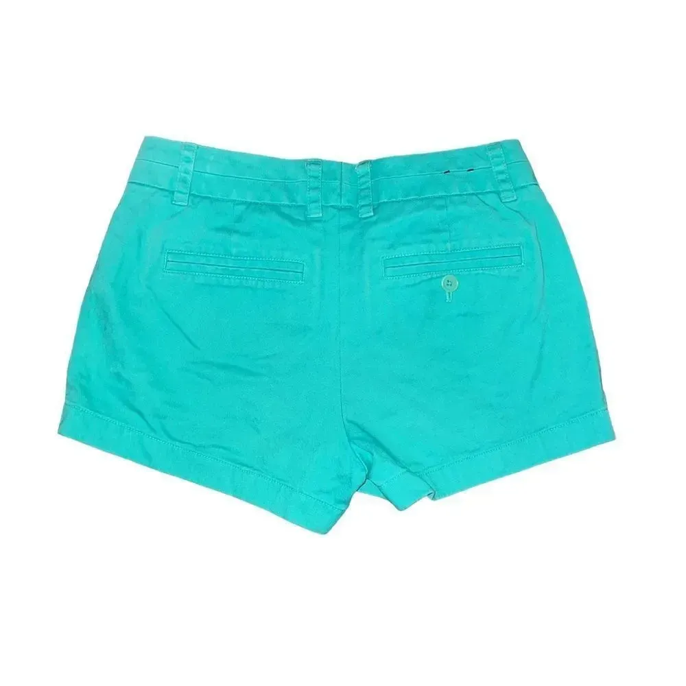 J. Crew Spring Green Chino Shorts‎ Size 00 - Image 3
