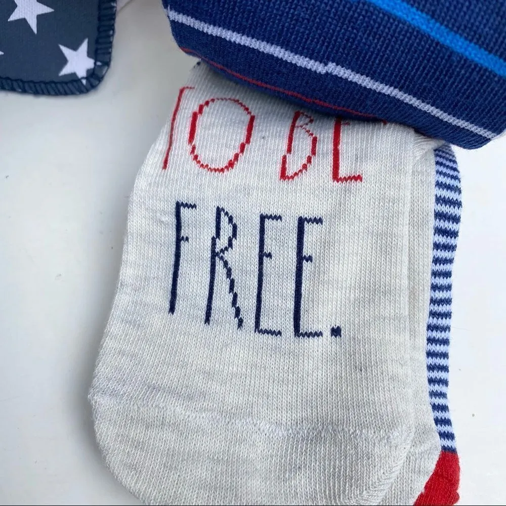 Rae Dunn Patriotic Ankle Socks 10pk Red White Blue NWT - Image 12