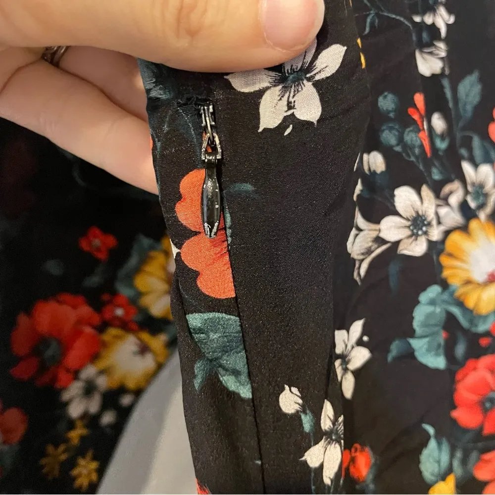 Derek Lam Silk Floral Mock Neck Blouse - Image 9