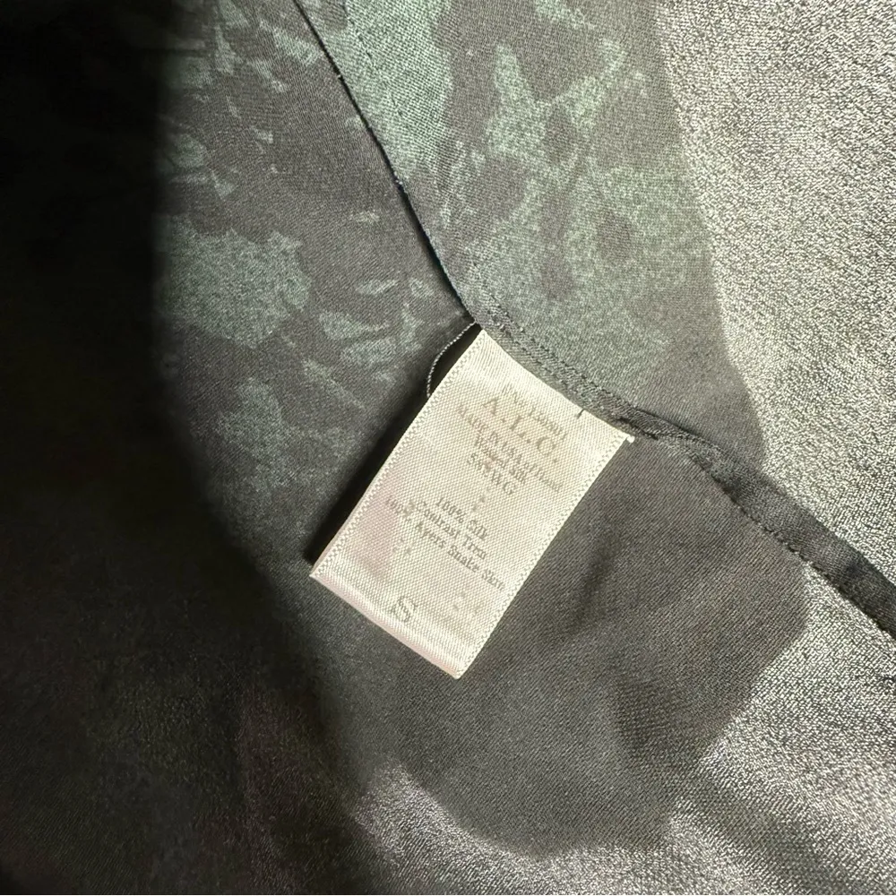 A.L.C Silk Green Button Front Blouse Size Small - Image 5