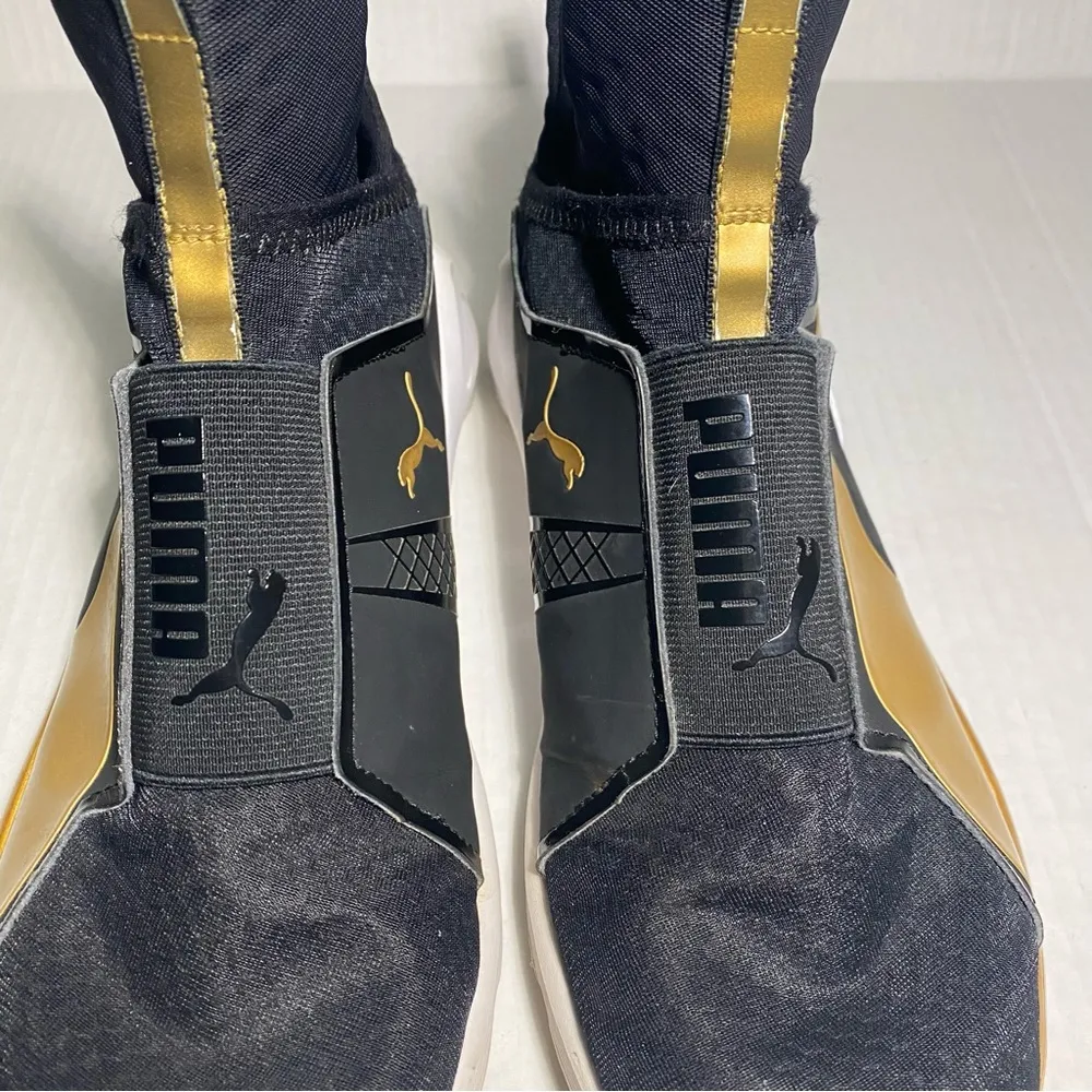 Kylie Jenner Puma Fierce Gold High Top Sneakers size 9 (Q - Image 4