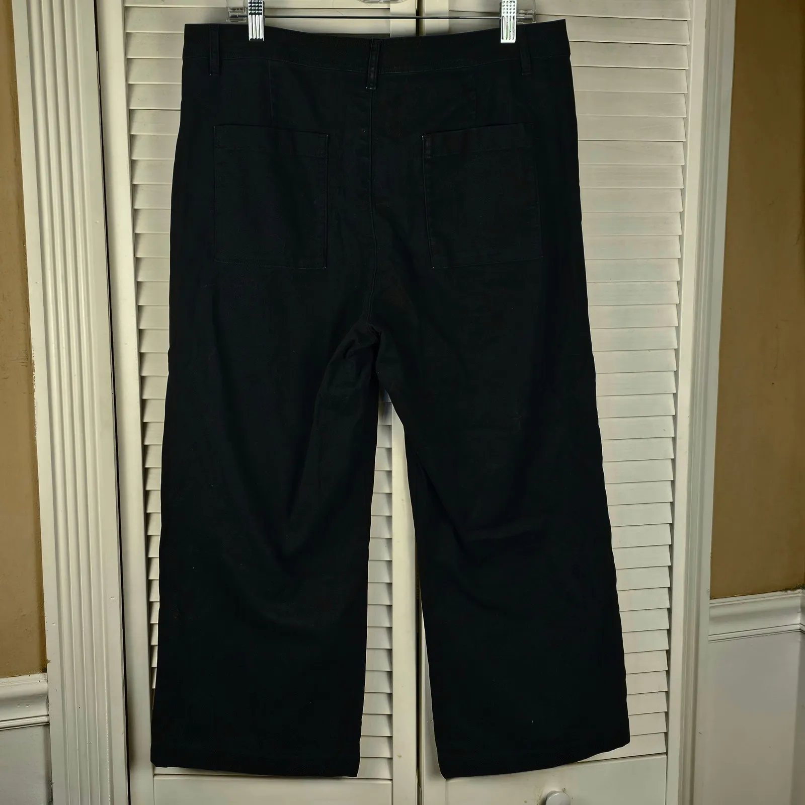 J Jill Womens Black Wide Leg‎ Crop Pants 14 - Image 2