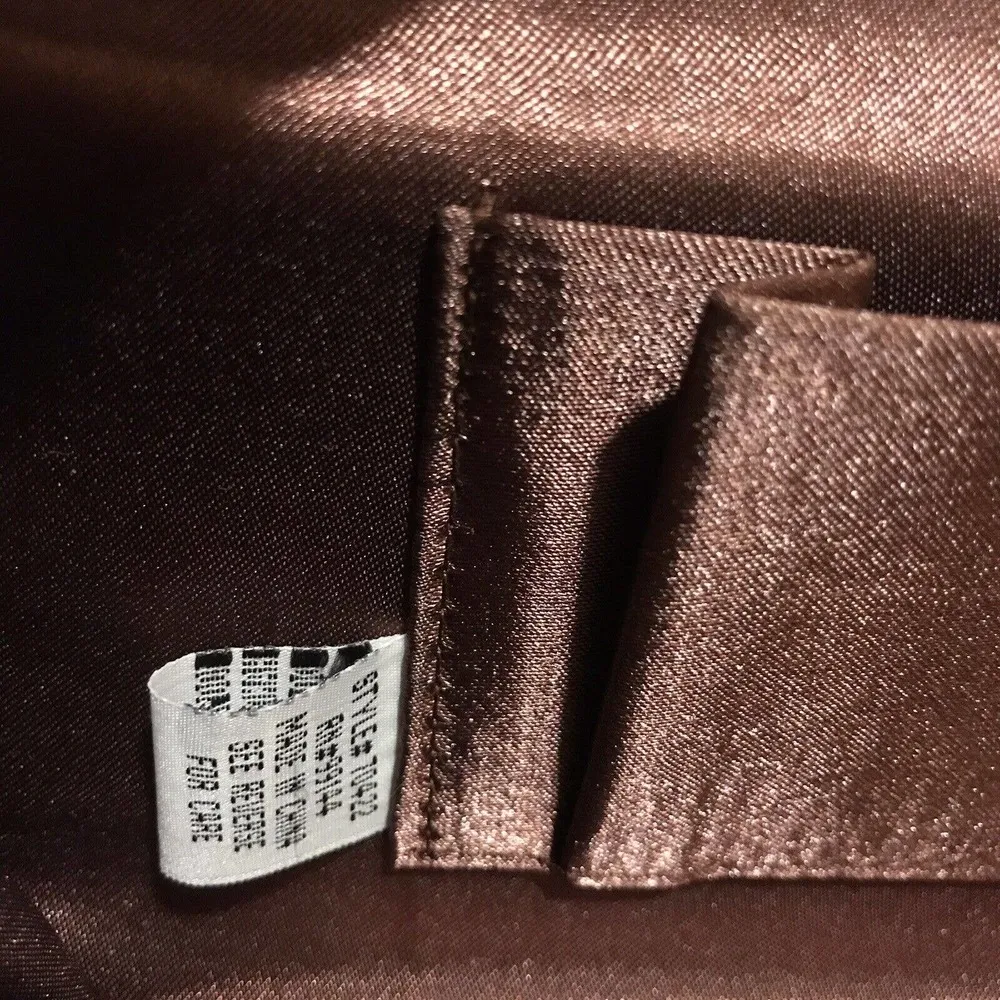 Vtg Lapis Velvet Clutch With Jewel Embellishment Chain Strap - Image 5