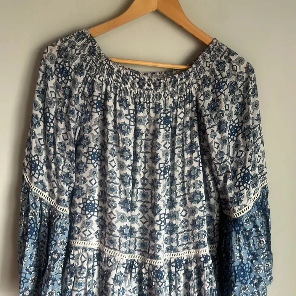 MISS JUNE BLUE FLORAL MINI DRESS Blue Size undefined - Image 5