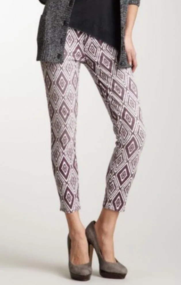 7 FAM Skinny Diamond Print Crop Jeans 27 - Image 3