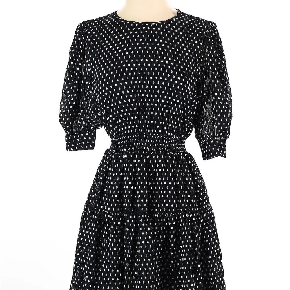 L'academie x Revolve The Selena Mini Dress Polka Dot Open Back Black A Line XXS - Image 3