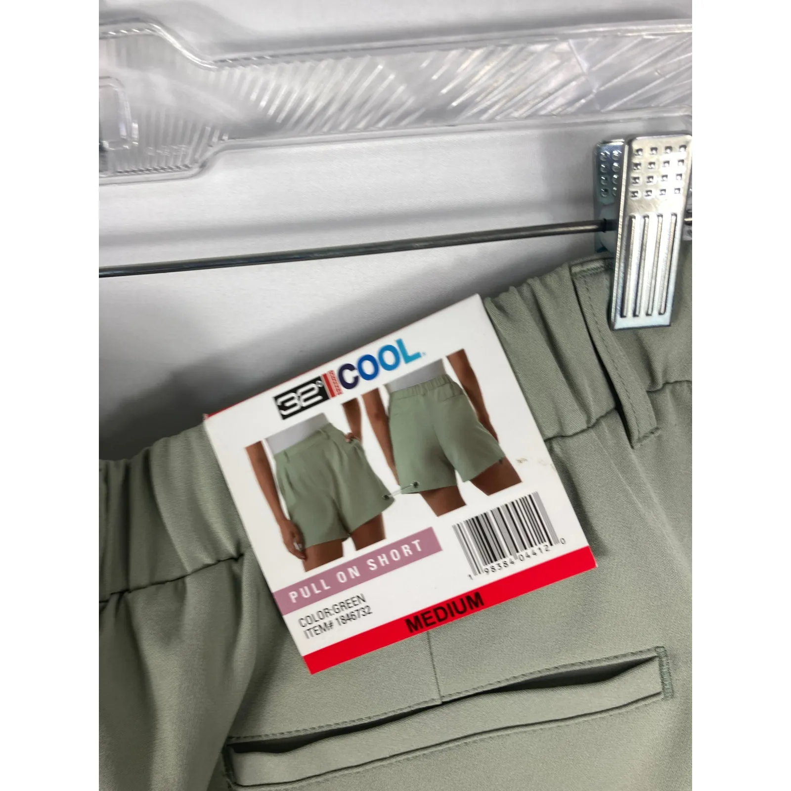 NWT 32 Degrees Cool Pull on Short Light Green Size Medium - Image 3