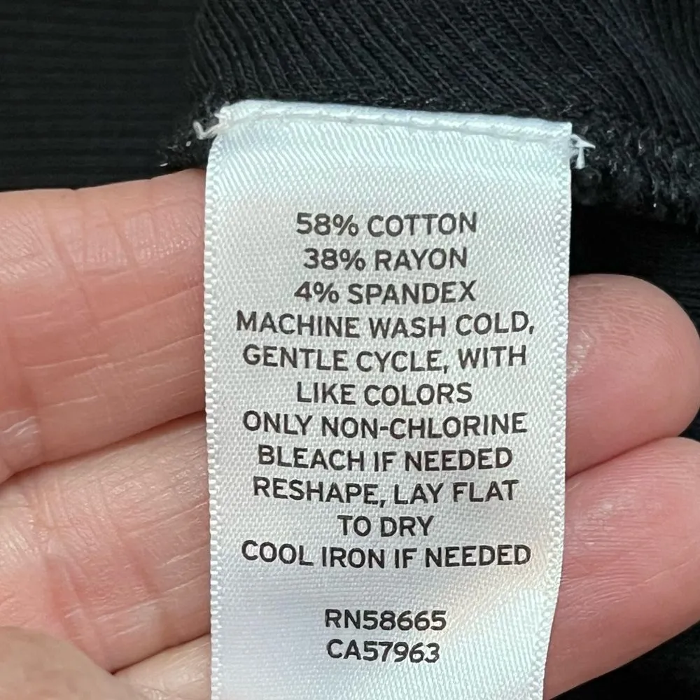 Melrose and Market Ribbed Cropped Tank Top Black Size XS - Image 5