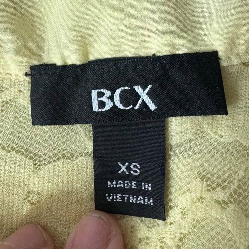 Vintage BCX Tank Blouse Women XS Yellow Ruffle Feminine Career Spring Y2K Spring - Image 4