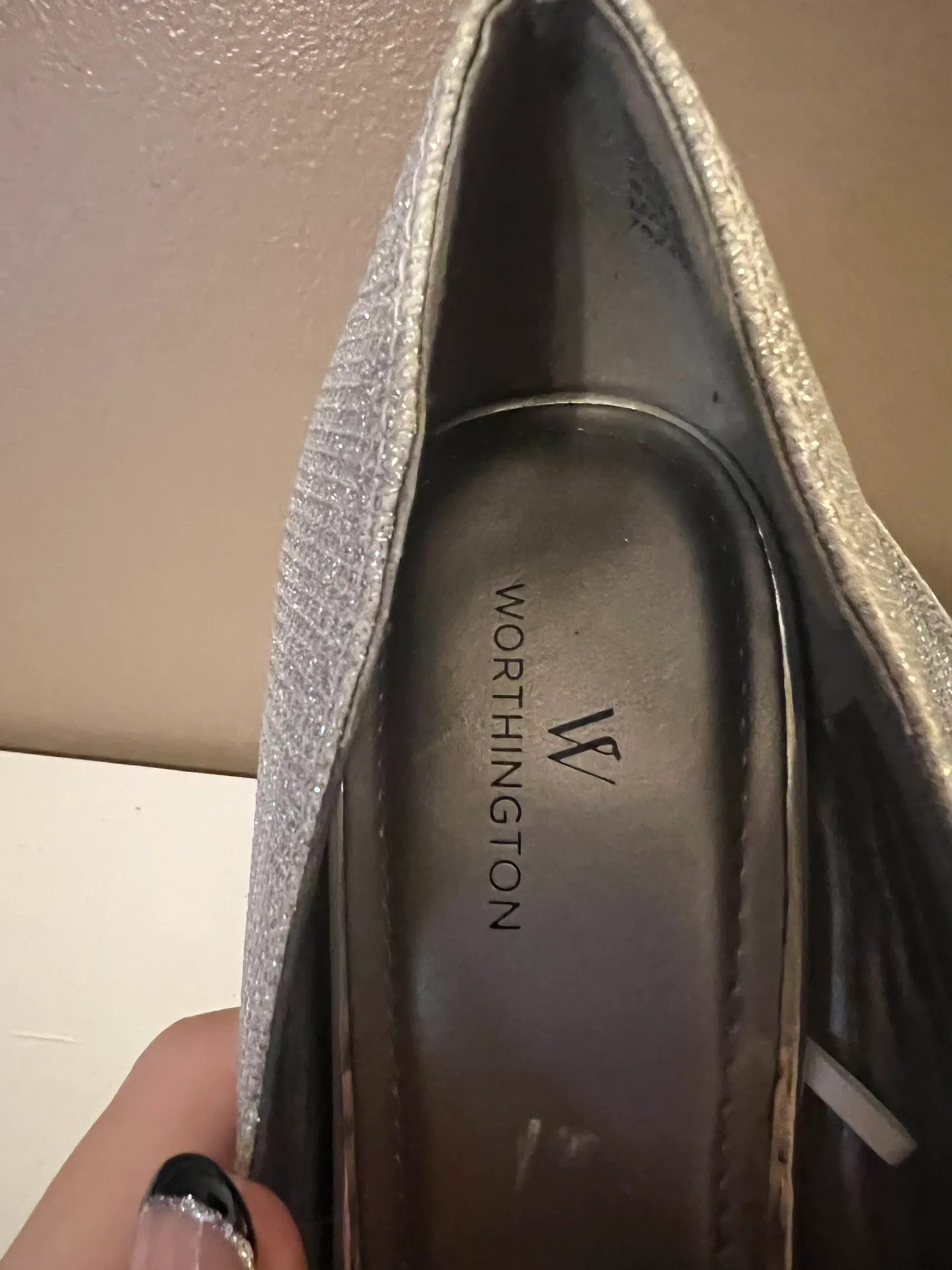 Silver Sparkly High Heels - Image 2