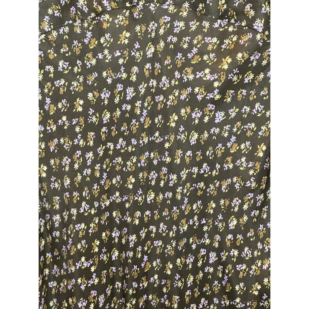 Madewell Women's NO116 Size 4 Expedition Green Wide V-Neck Midi Dress NWT - Image 13