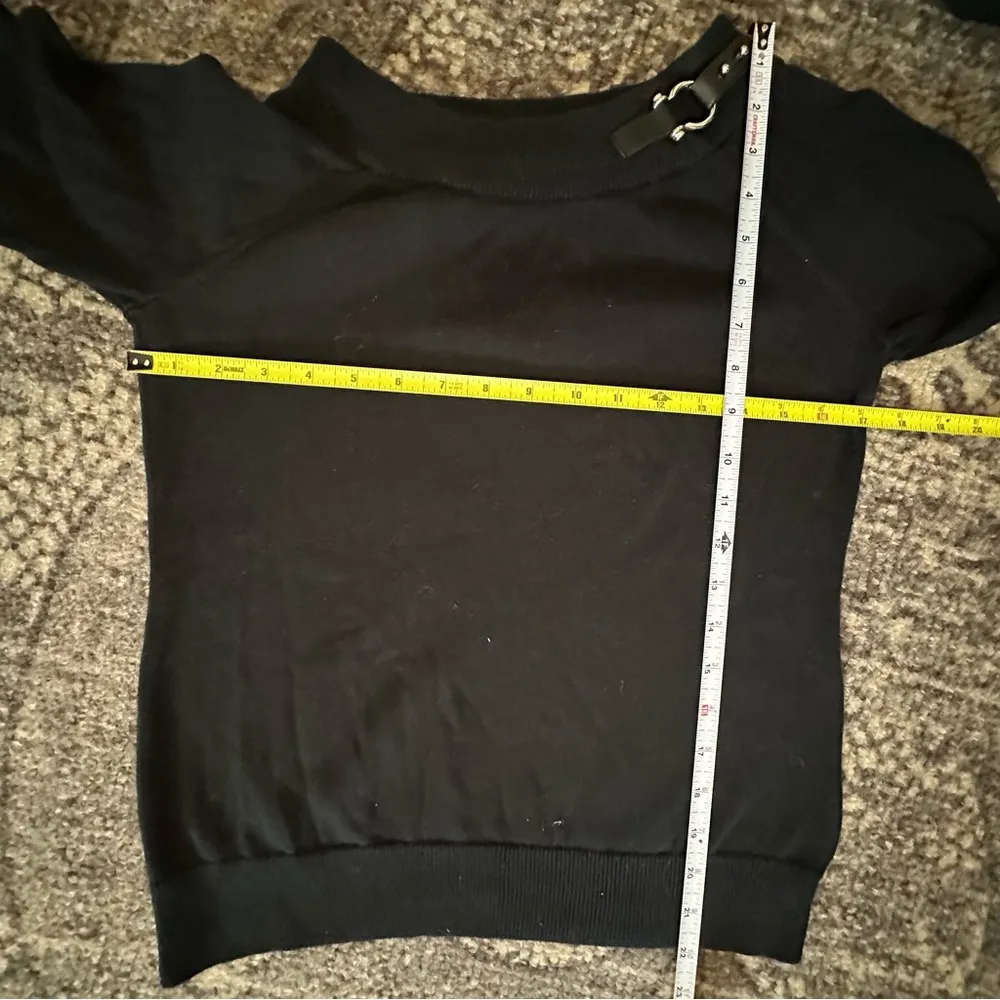 Lauren Ralph Lauren Women’s Size M Black Boatneck Silver Horse Bit Sweater - Image 7