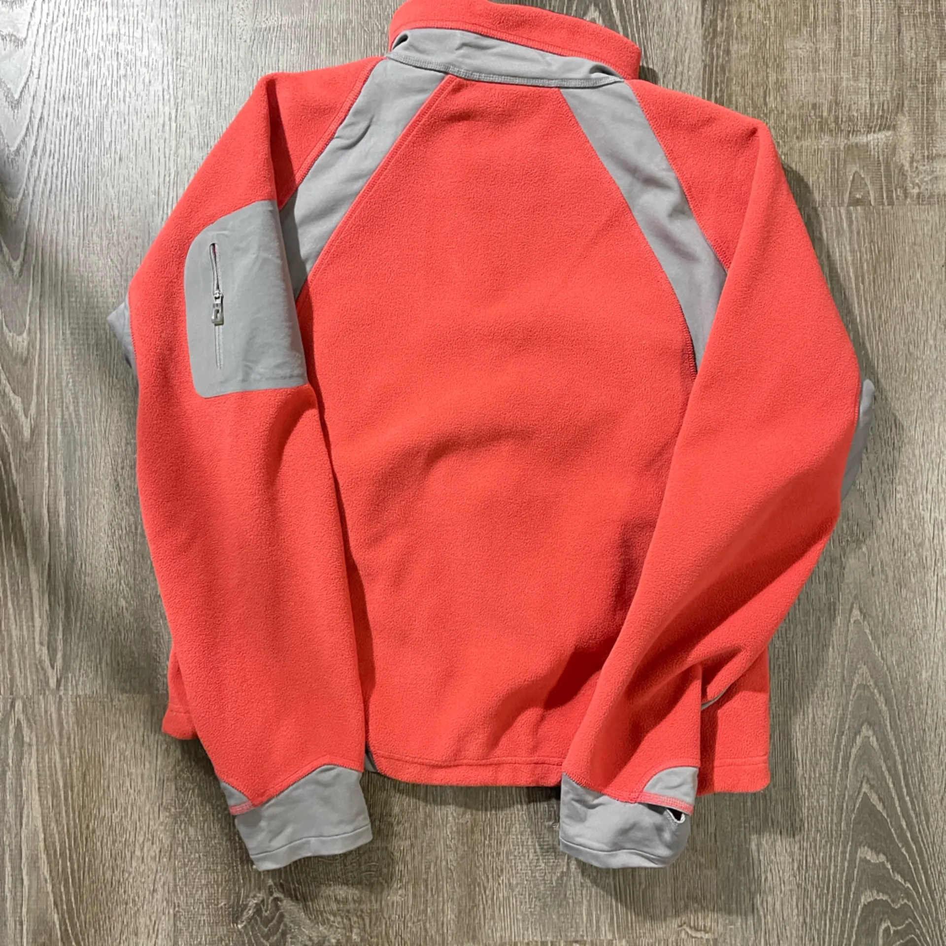 LL Bean Fleece Warm Up Windbreaker Jacket Full Zip‎ Contrast Size Med - Image 5