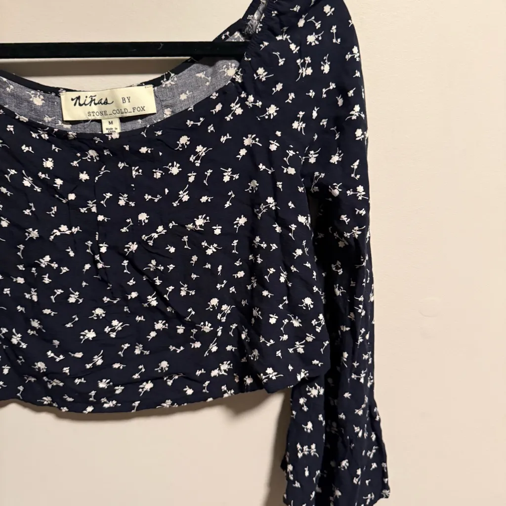 Nina's x Stone Cold Fox Bell Sleeve Crop Top- Size Medium - Image 8