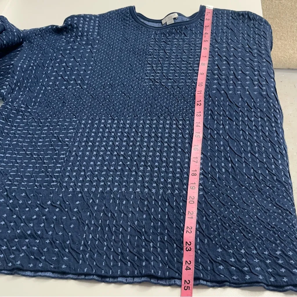 Pure Jill cotton blend sweater blue pattern stretchy comfy versatile oversized s - Image 7