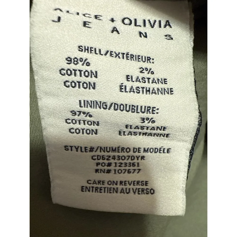 NEW Alice + Olivia Renita Green Corduroy Sleeveless Zip Up Overall Mini Dress 10 - Image 5