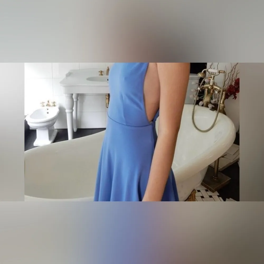 American apparel sleeveless low back skater dress light blue - Image 2