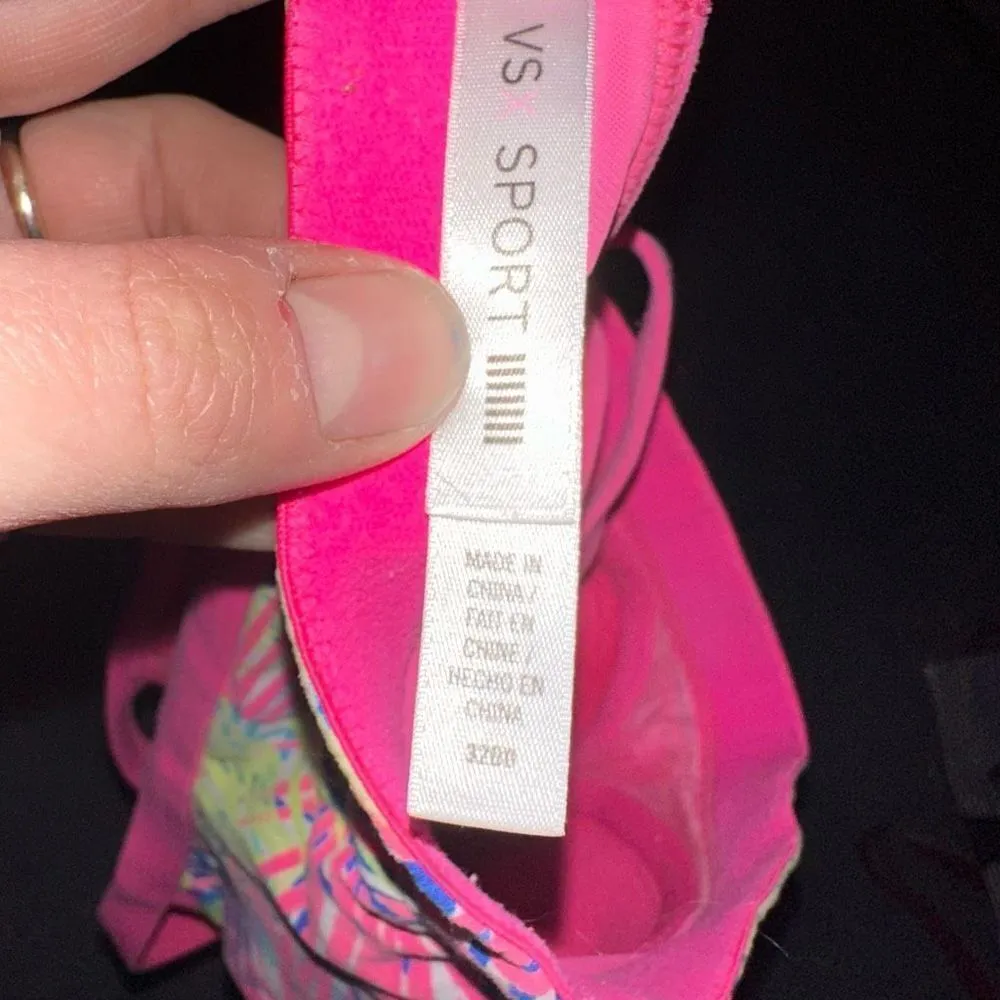 Victoria’s Secret pink neon tropical VSX 32DD sports bra - Image 3