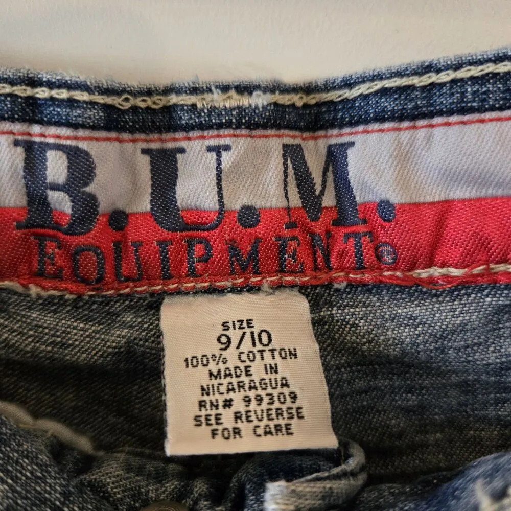 Vintage Y2K BUM EQUIPMENT Jean Shorts Denim Size 9/10 EUC Mom Jeans 90s Capri's Blue - Image 4
