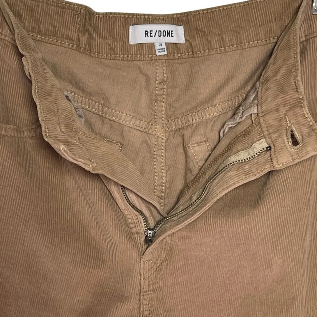 RE/DONE Women’s Tan Cord Straight Leg Jean size 28 - Image 5